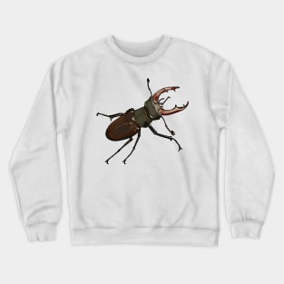 Stag beetle cartoon illustration Crewneck Sweatshirt